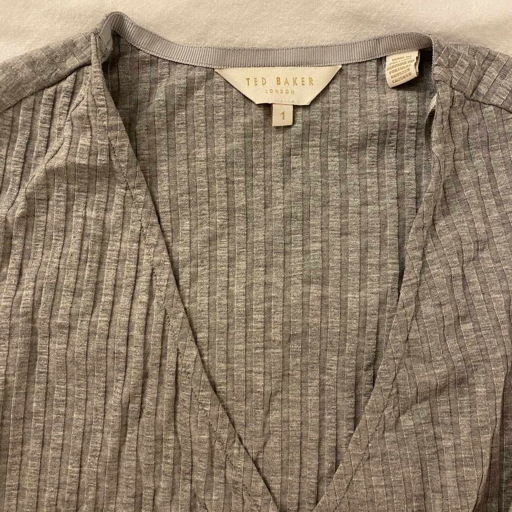 Ted Baker Gray Long Sleeve Top - Picture 4 of 5